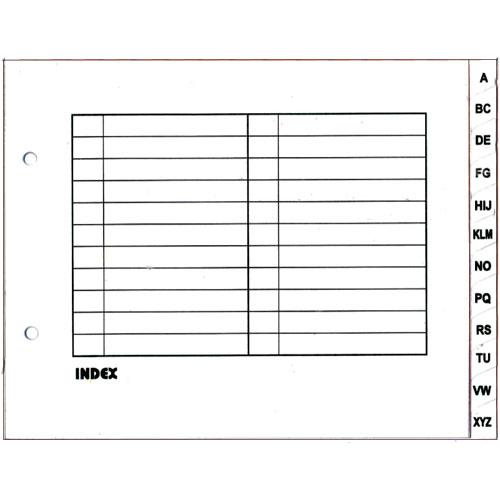 Arch File Index Divider White